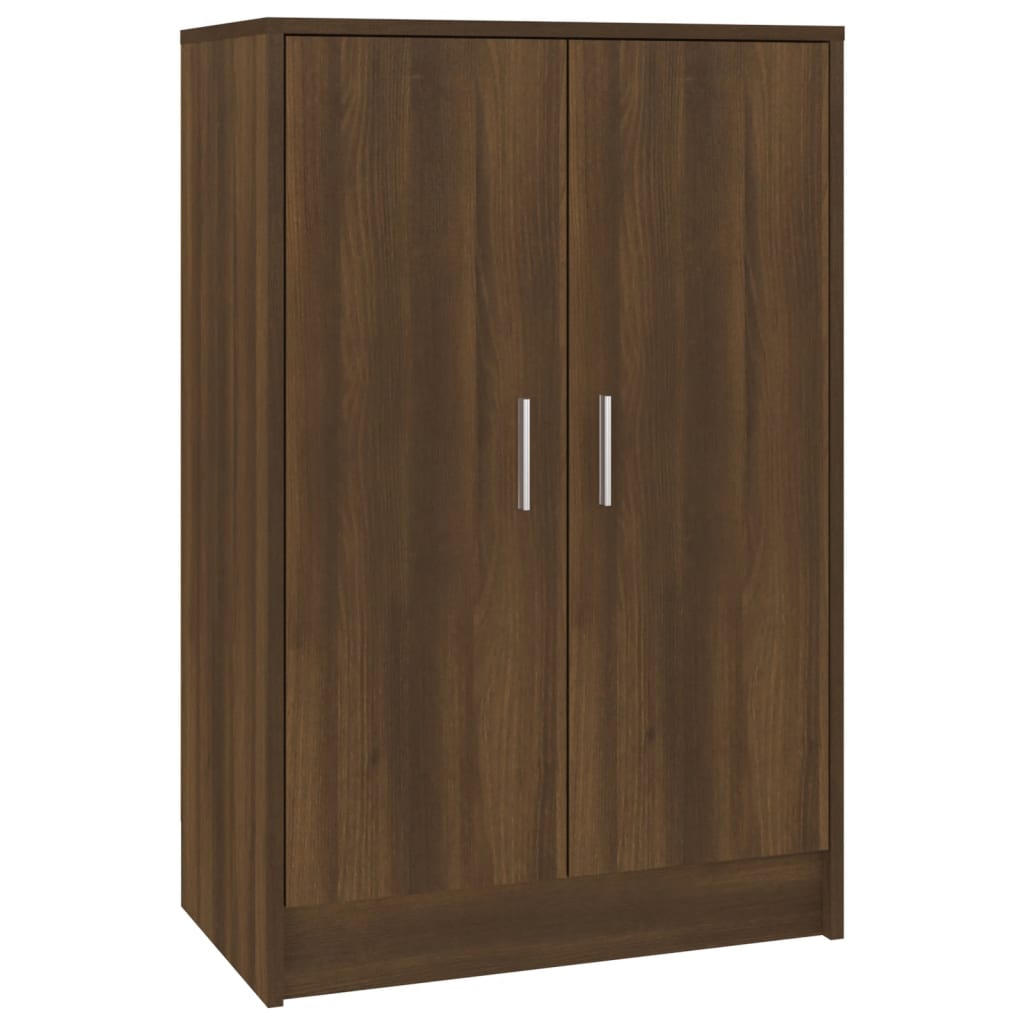 vidaXL Mueble zapatero madera contrachapada roble marrón 60x35x92 cm