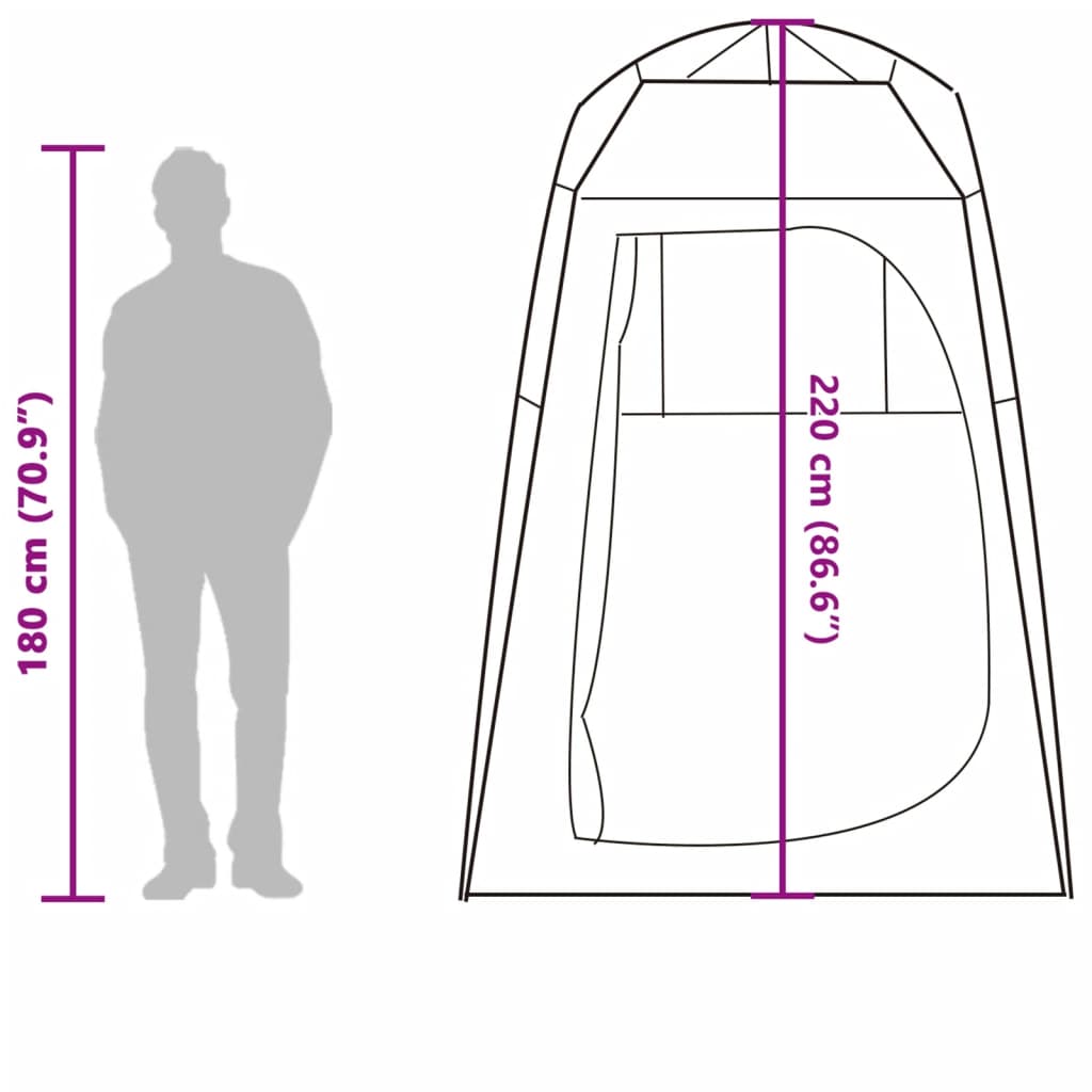 vidaXL Tienda cambiador privacidad liberación rápida impermeable azul