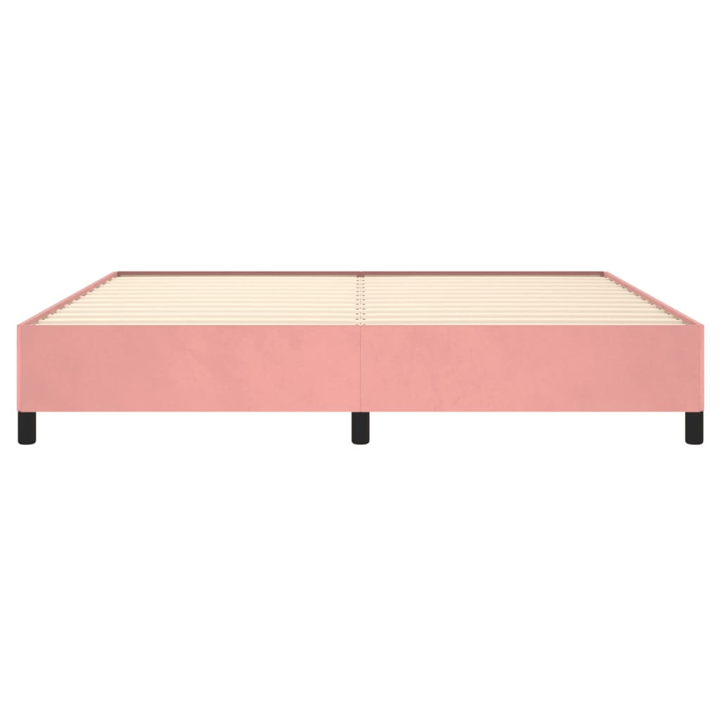 vidaXL Estructura cama sin colchón terciopelo rosa 200x200 cm