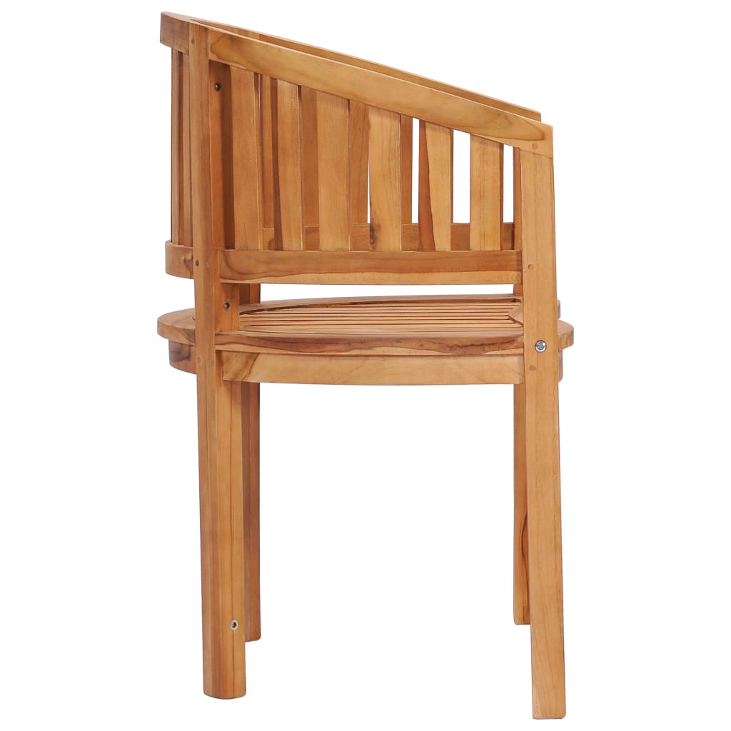 vidaXL Silla banana de madera maciza de teca