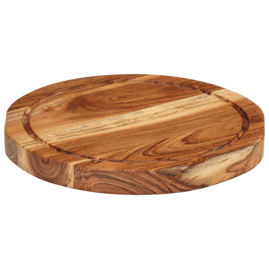 vidaXL Tabla de cortar madera maciza de acacia Ø25x2,5 cm