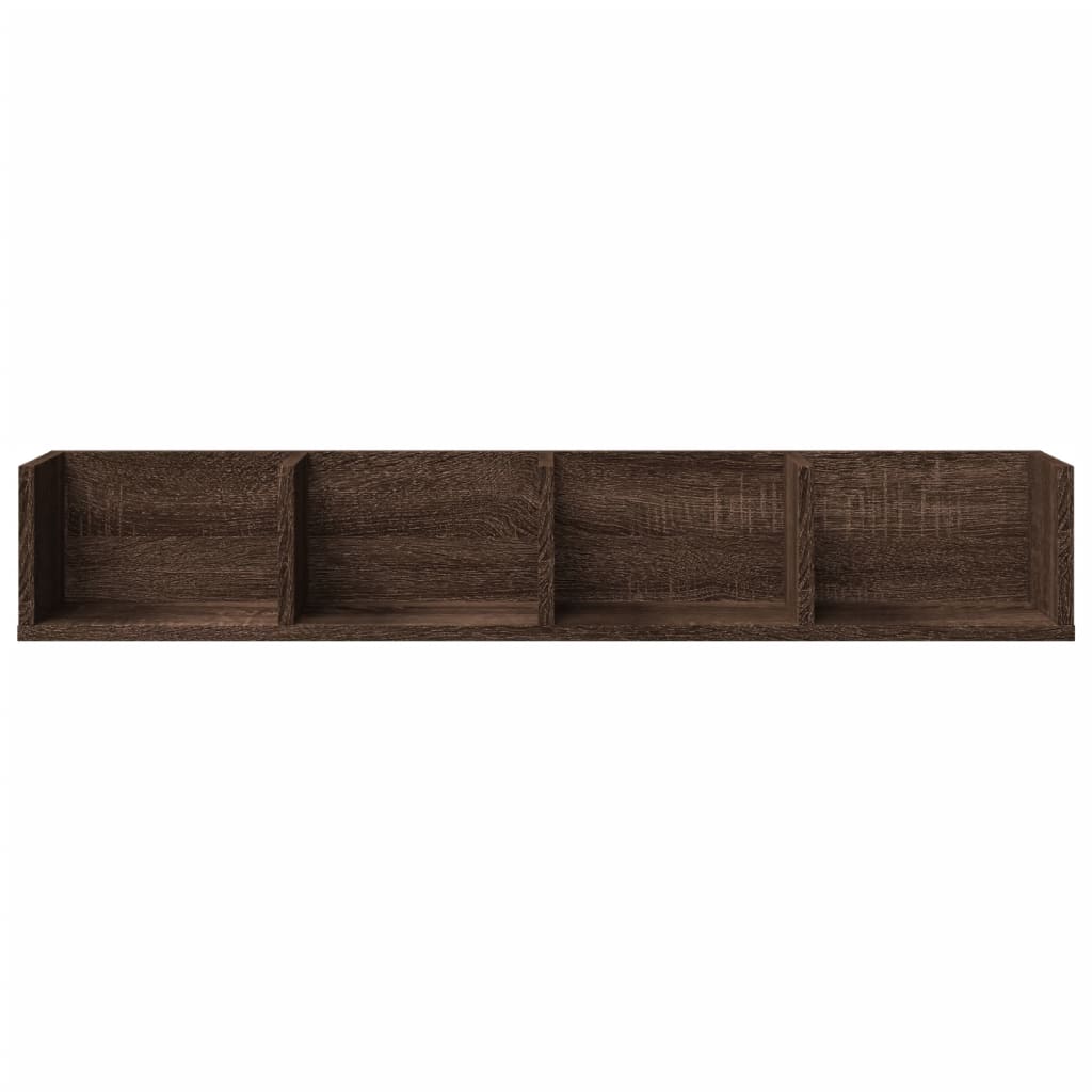 vidaXL Muebles de pared 2 uds madera marrón roble 99x18x16,5 cm