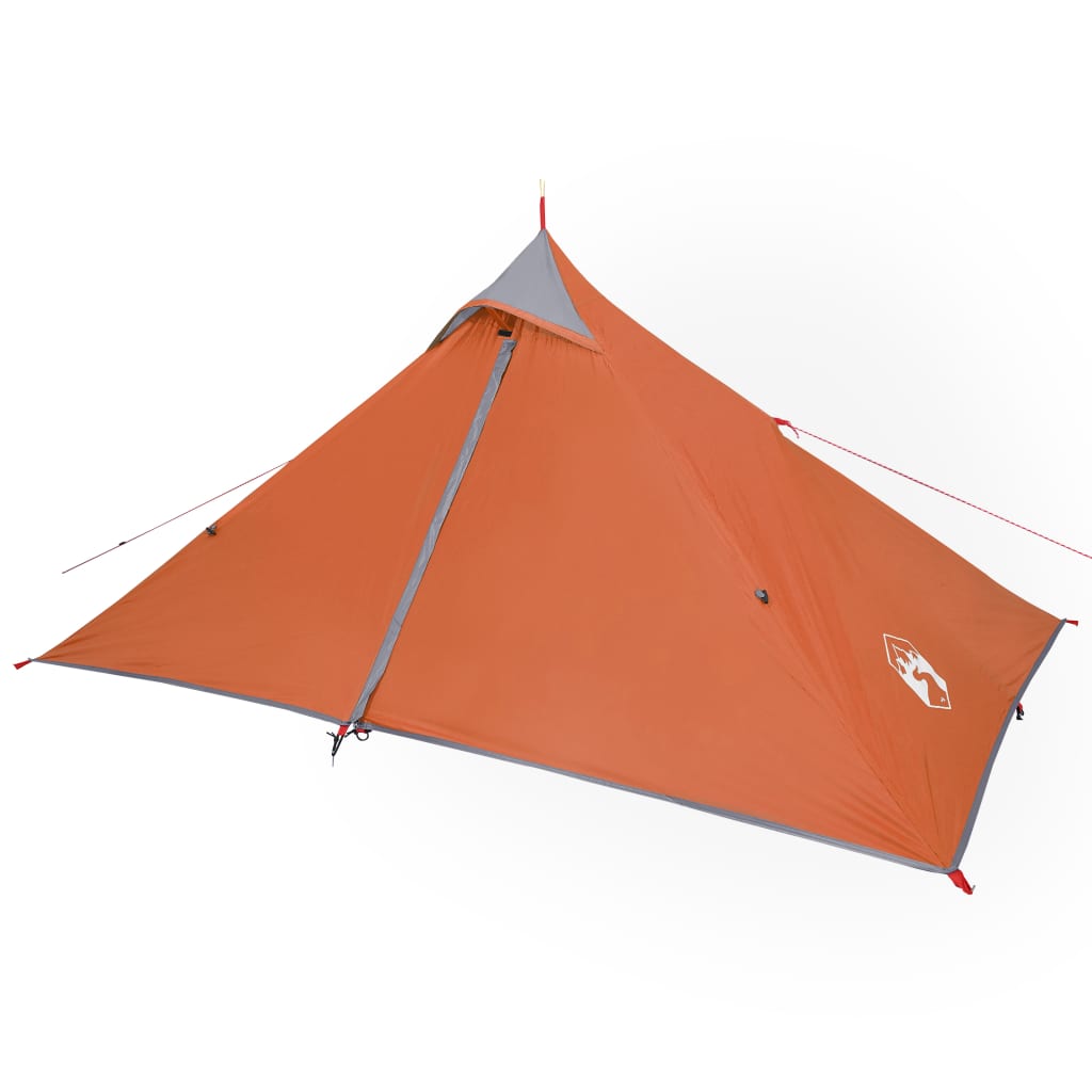 vidaXL Tienda de campaña tipi para 1 persona impermeable naranja