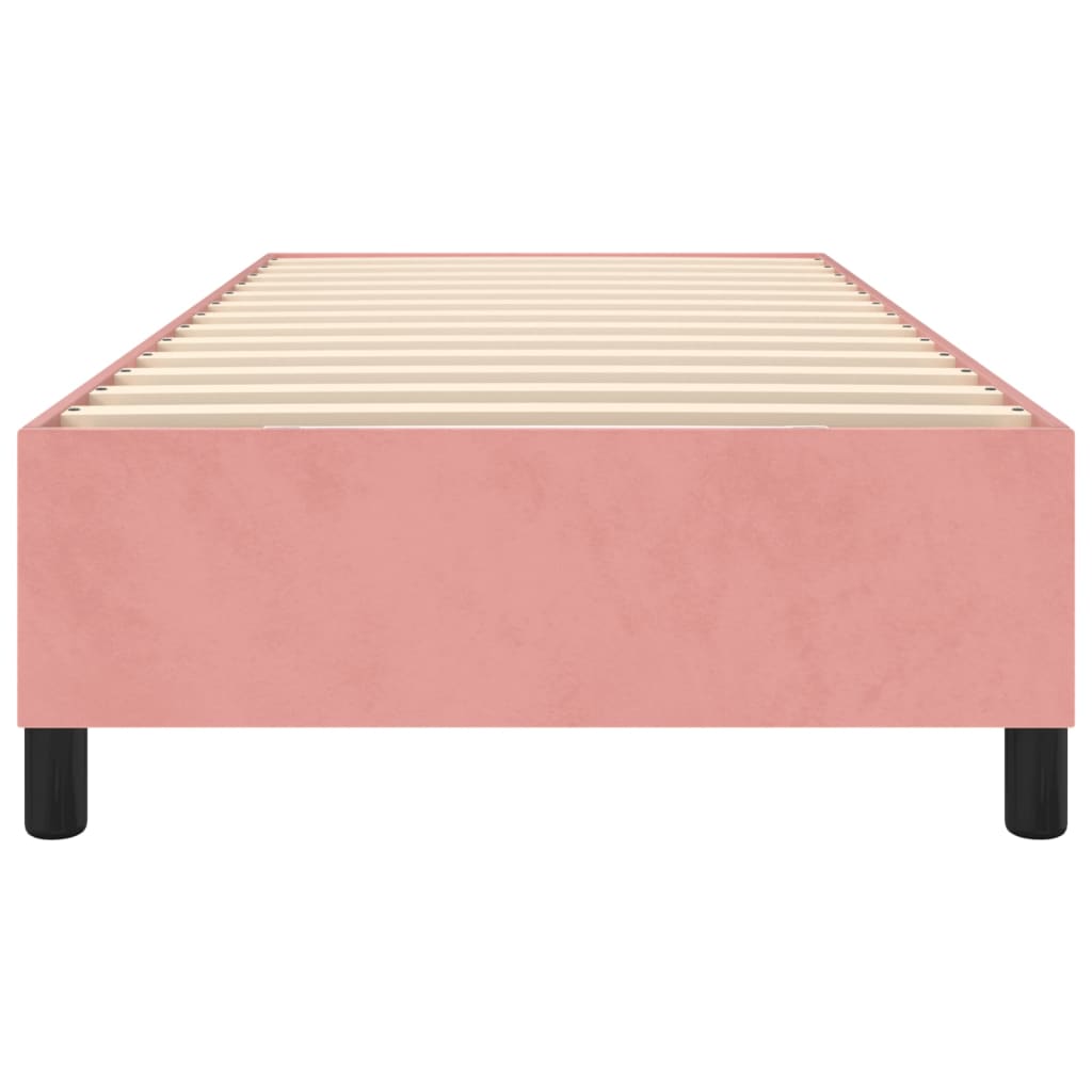 vidaXL Estructura de cama de terciopelo rosa 90x200 cm