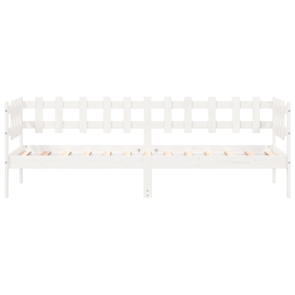 vidaXL Sofá cama sin colchón madera maciza de pino blanco 90x190 cm