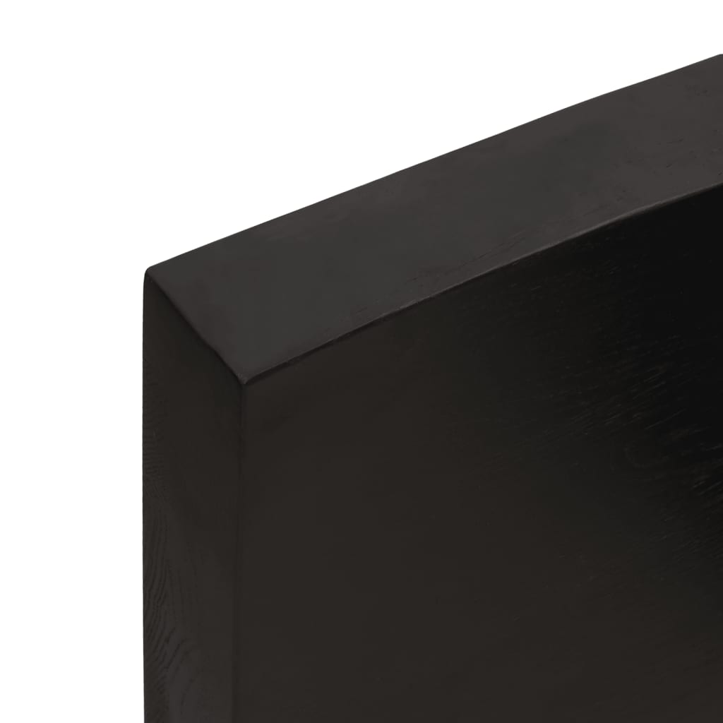 vidaXL Tablero mesa madera roble tratada marrón oscuro 180x40x(2-6) cm