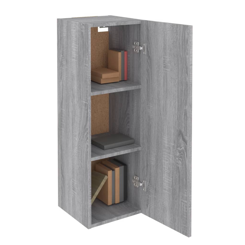 vidaXL Mueble para TV madera de ingeniería gris Sonoma 30,5x30x90 cm