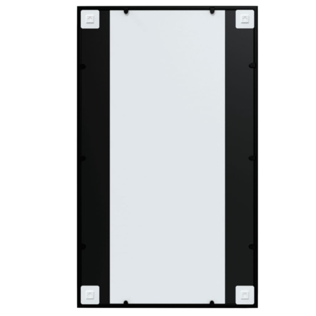 vidaXL Espejos de pared 6 uds metal negro 100x60 cm