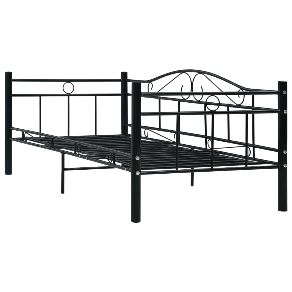 vidaXL Estructura de sofá cama sin colchón metal negro 90x200 cm