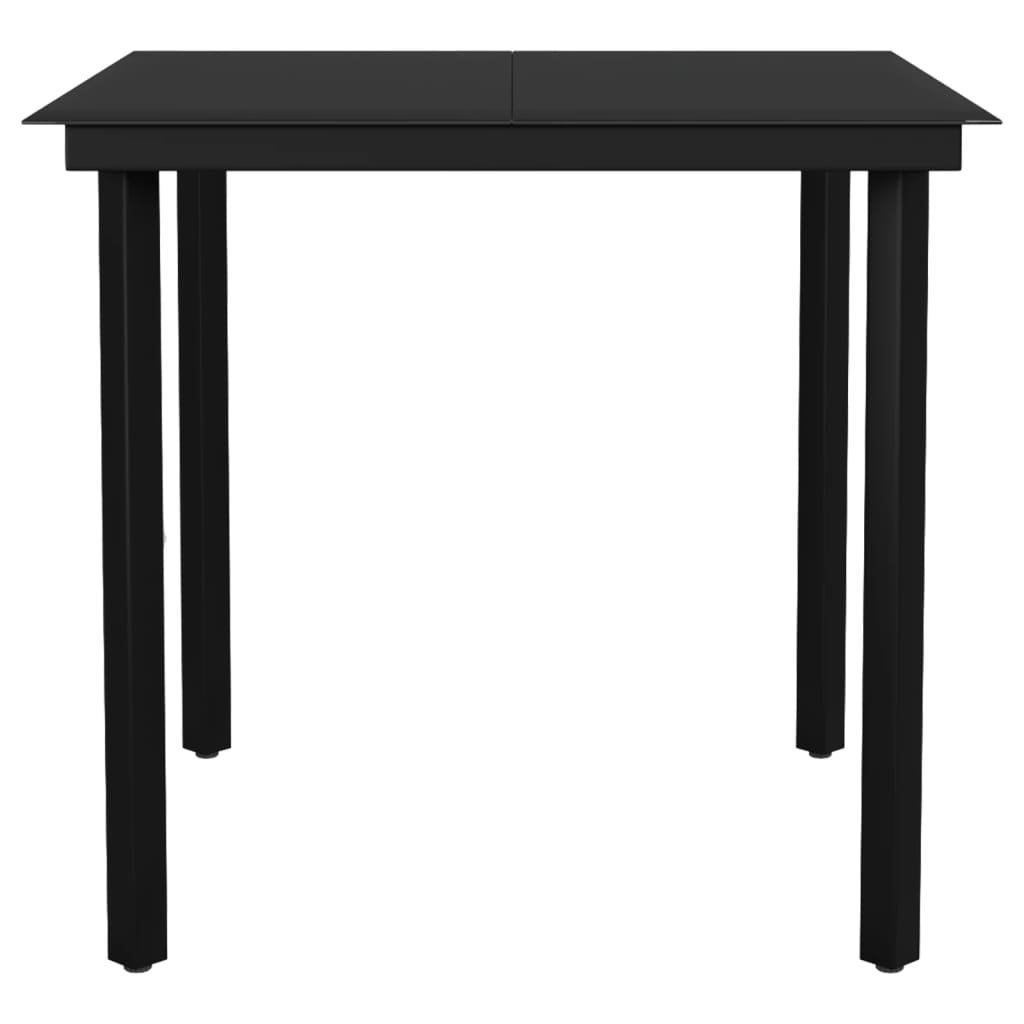 vidaXL Juego de comedor para jardín 5 piezas negro