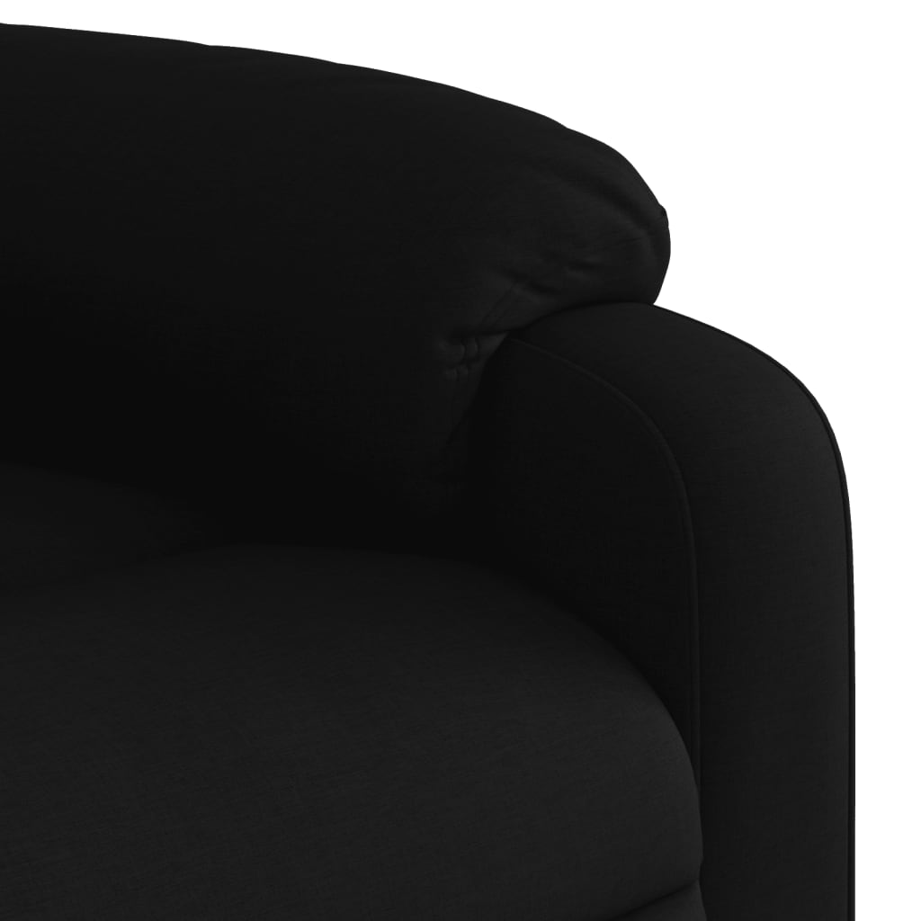 vidaXL Sillón reclinable eléctrico de tela negro