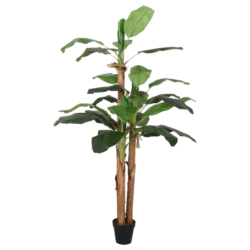 vidaXL Árbol de plátano artificial 22 hojas verde 200 cm