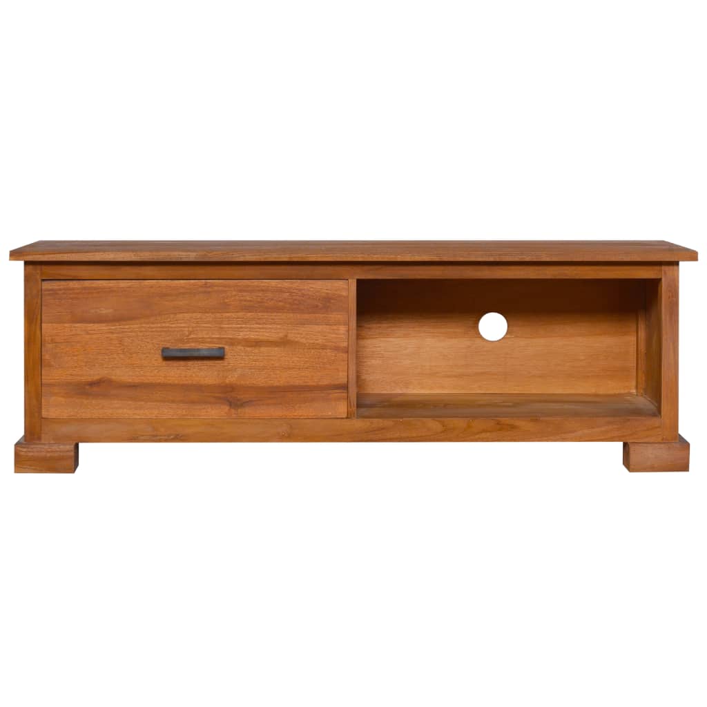 vidaXL Mueble para TV de madera maciza de teca 112x30x37 cm