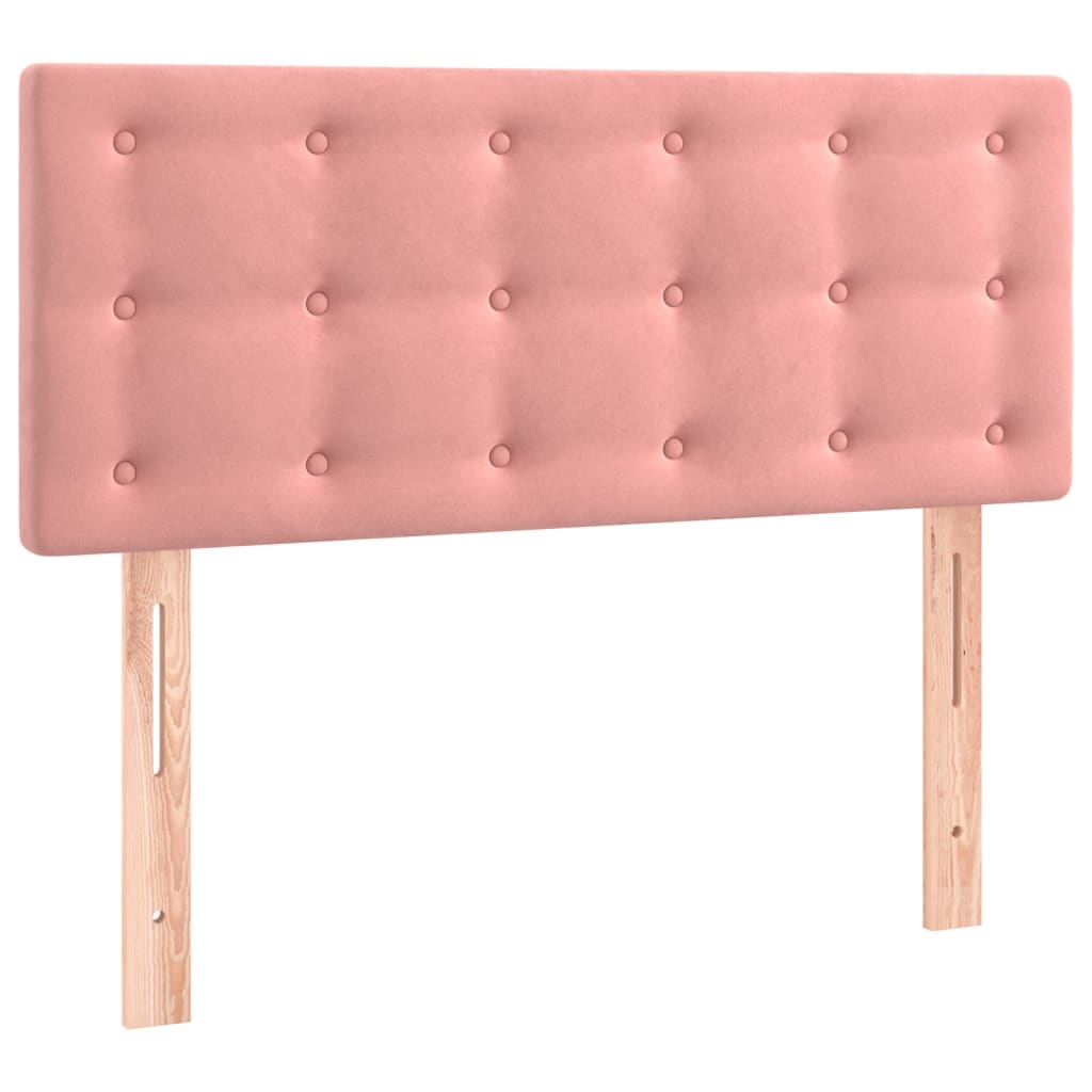 vidaXL Cama box spring con colchón terciopelo rosa 80x200 cm