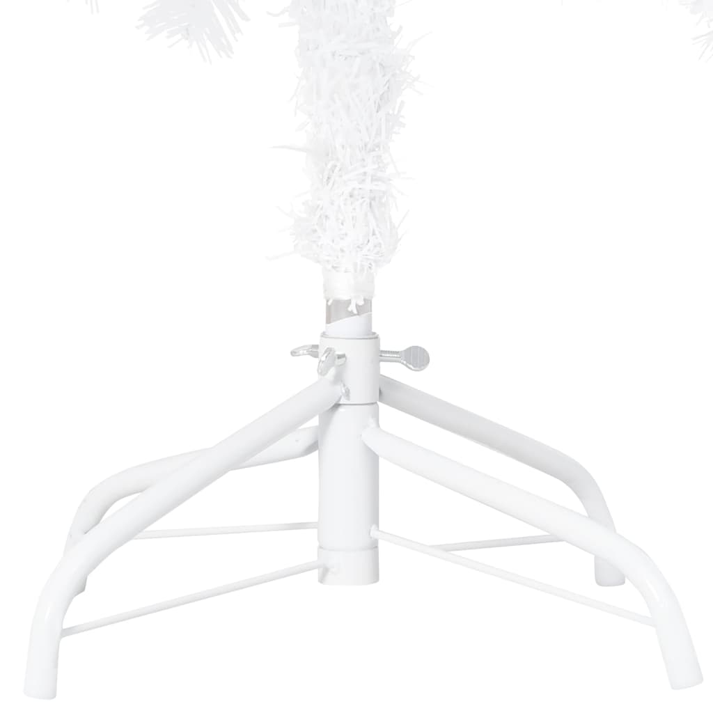 vidaXL Árbol de Navidad preiluminado con luces y bolas blanco 120 cm