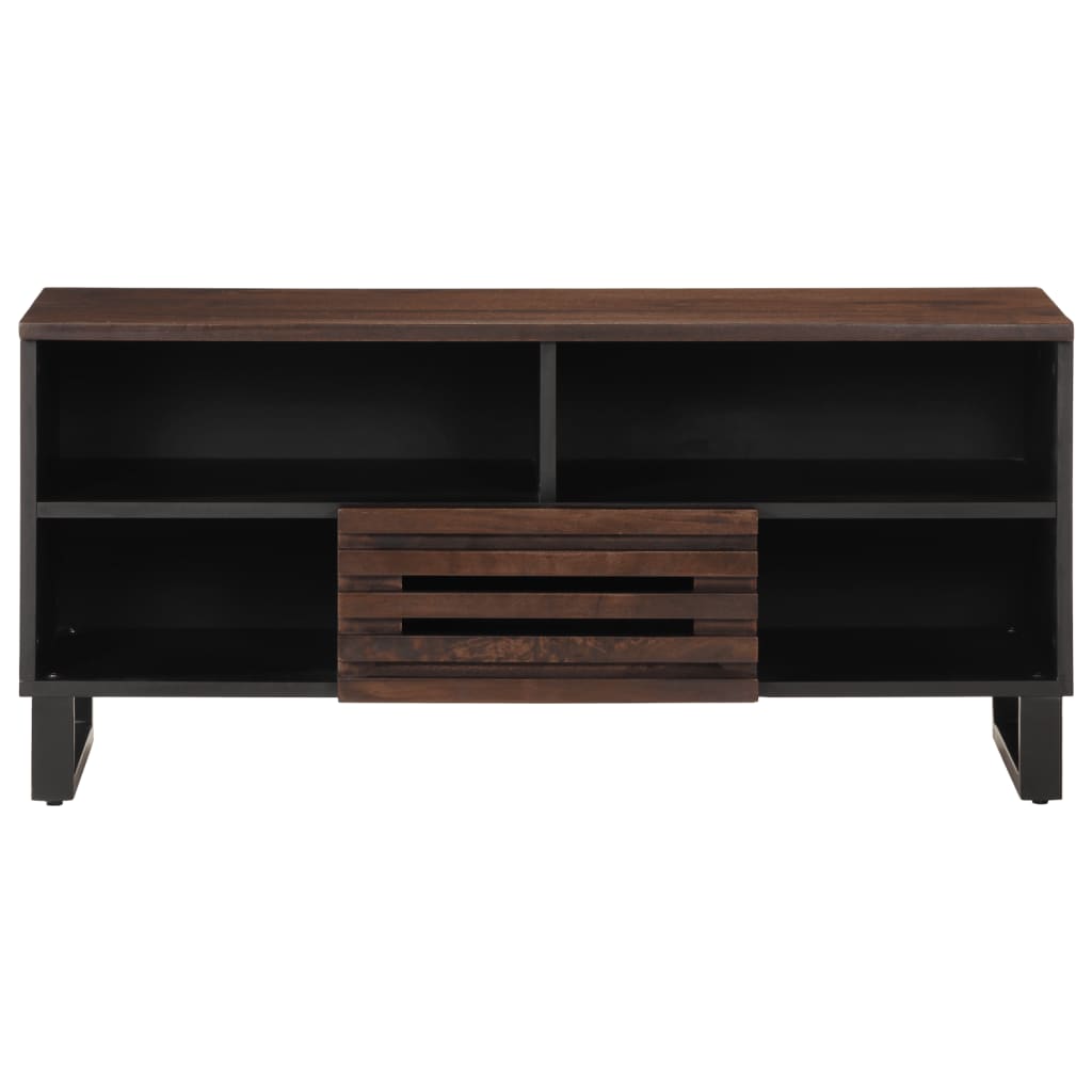 vidaXL Mueble de TV madera maciza mango marrón 100x34x46 cm