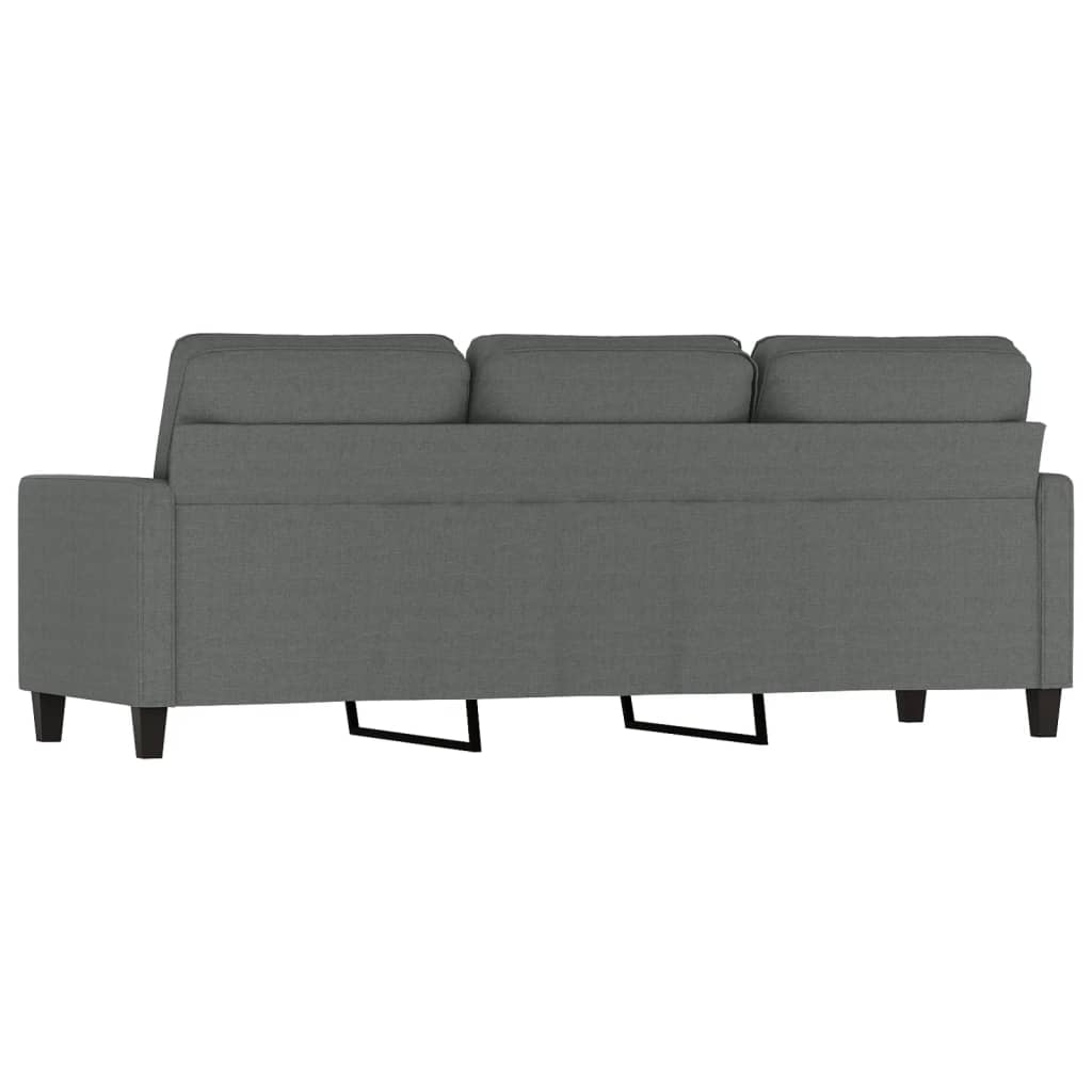 vidaXL Sofá de 3 plazas de tela gris oscuro 180 cm