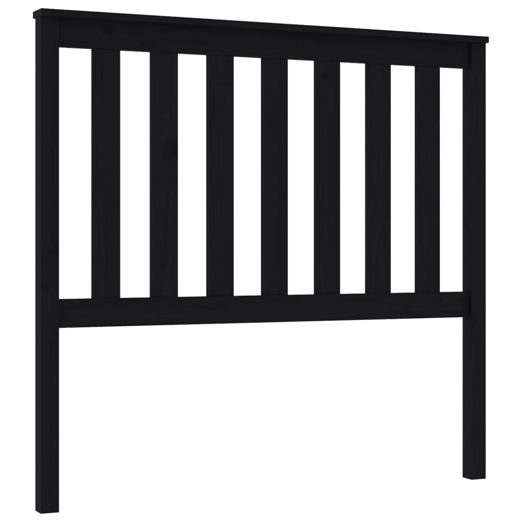 vidaXL Cabecero de cama madera maciza de pino negro 106x6x101 cm