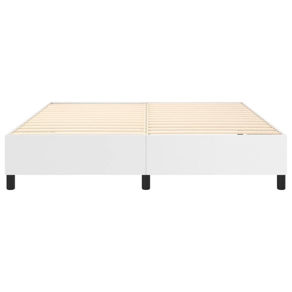 vidaXL Estructura de cama de cuero sintético blanco 180x200 cm