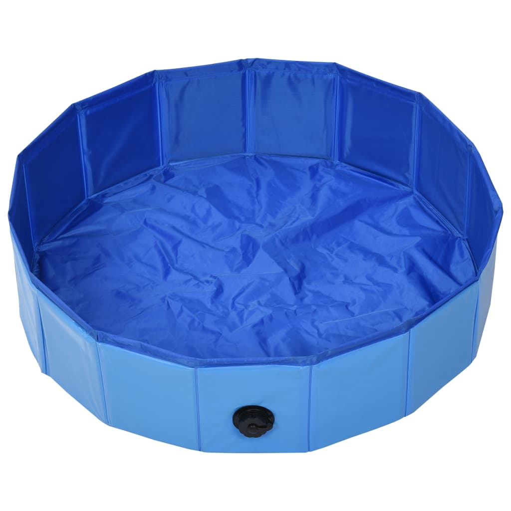 vidaXL Piscina para perros plegable PVC azul 80x20 cm