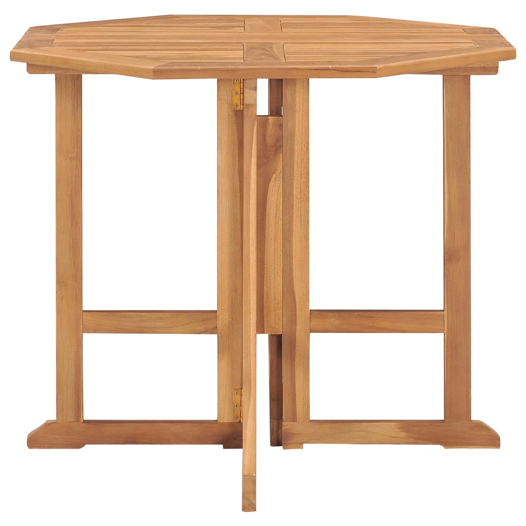 vidaXL Set de comedor de jardín plegable 5 pzas madera maciza de teca