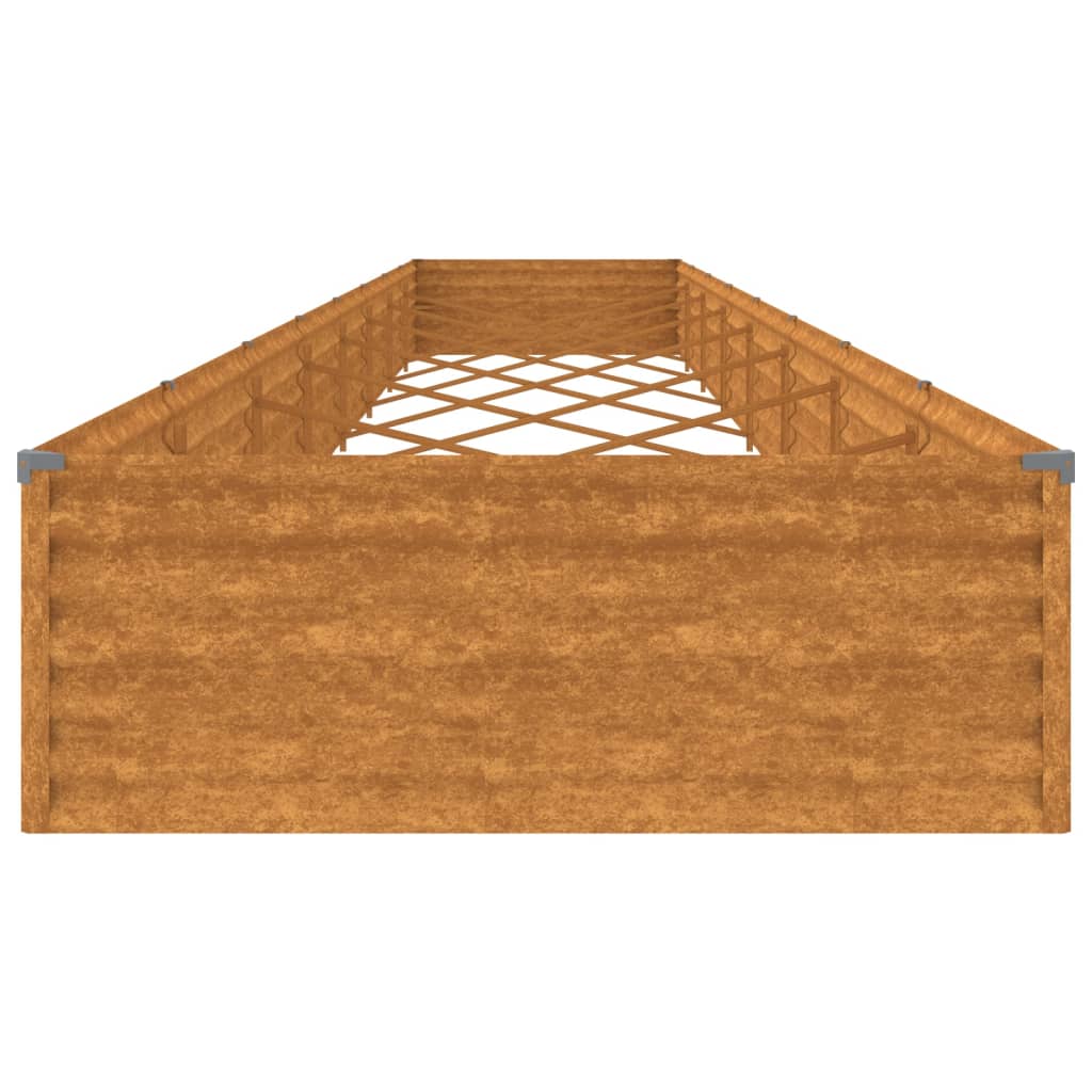 vidaXL Jardinera acero corten 770x100x36 cm