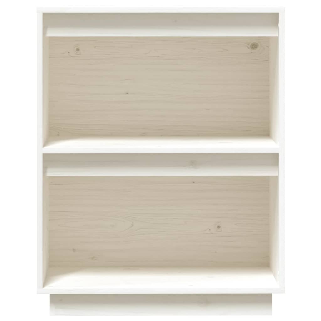 vidaXL Mesa consola de madera maciza de pino blanco 60x34x75 cm