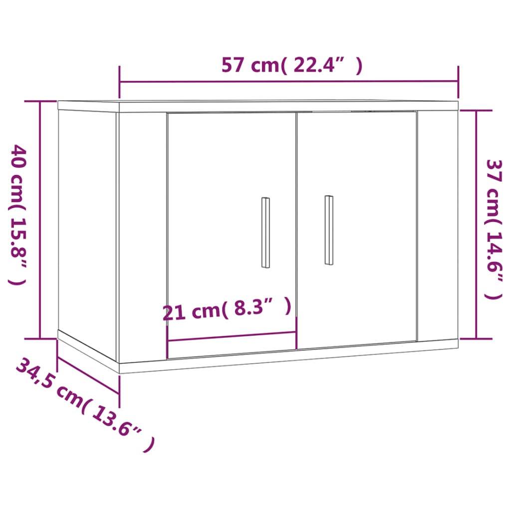 vidaXL Set de muebles para TV 3 pzas madera contrachapada roble marrón