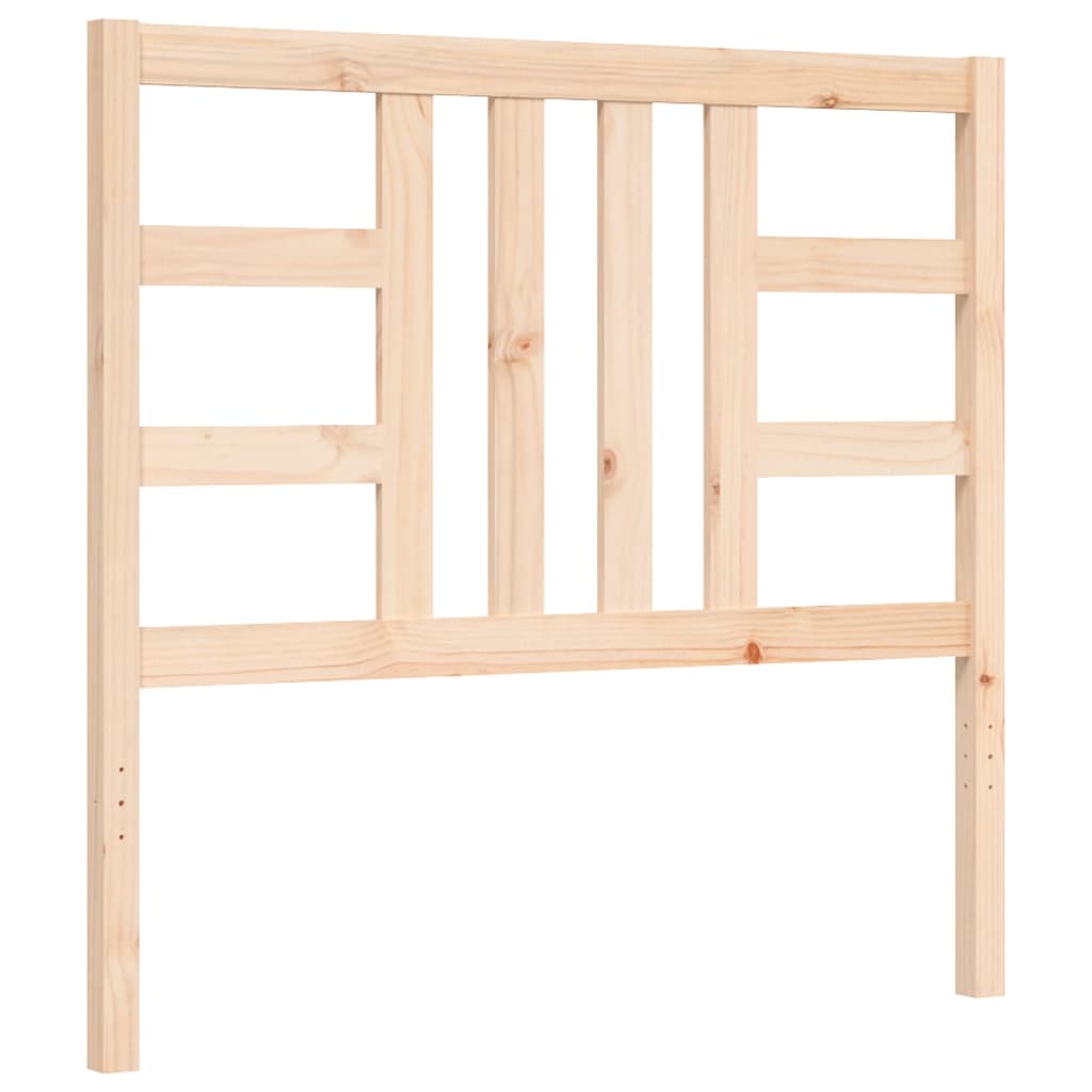 vidaXL Estructura de cama con cabecero madera maciza 90x190 cm