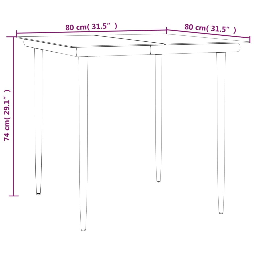 vidaXL Set comedor jardín 5 pzas y cojines ratán sintético negro gris