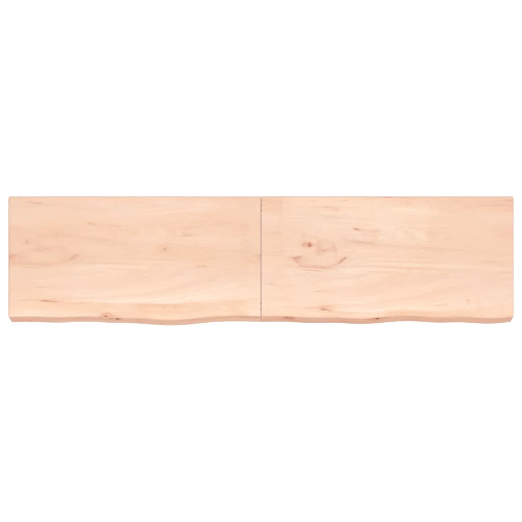 vidaXL Encimera de baño madera maciza sin tratar 200x50x(2-6) cm