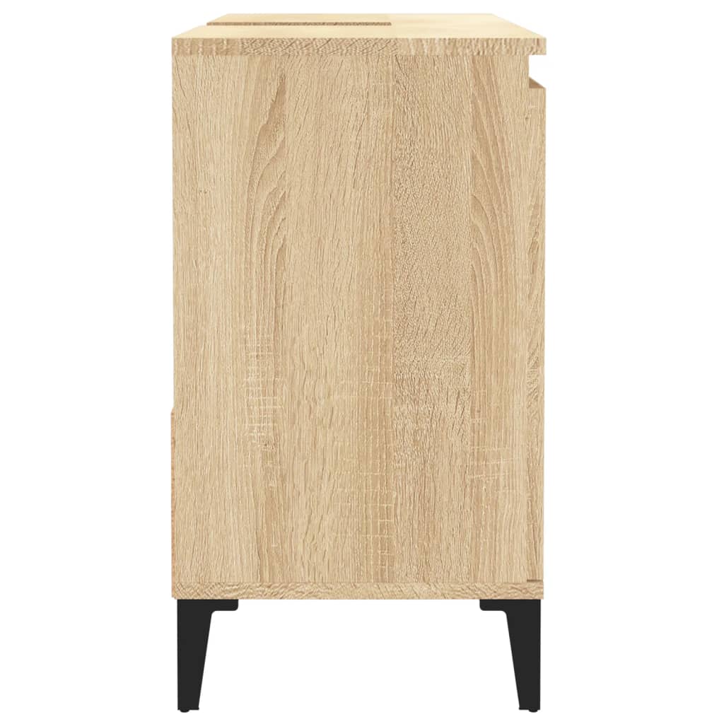 vidaXL Armario de baño madera contrachapada roble Sonoma 65x33x60 cm