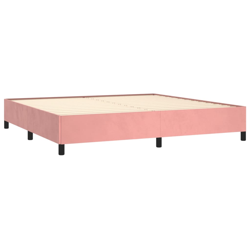 vidaXL Estructura cama sin colchón terciopelo rosa 200x200 cm