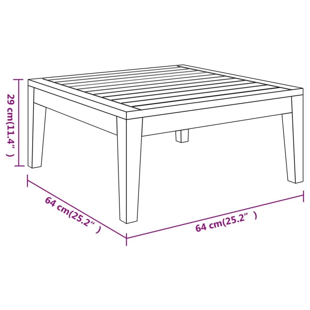 vidaXL Set muebles de jardín 4 pzas cojines crema madera de acacia