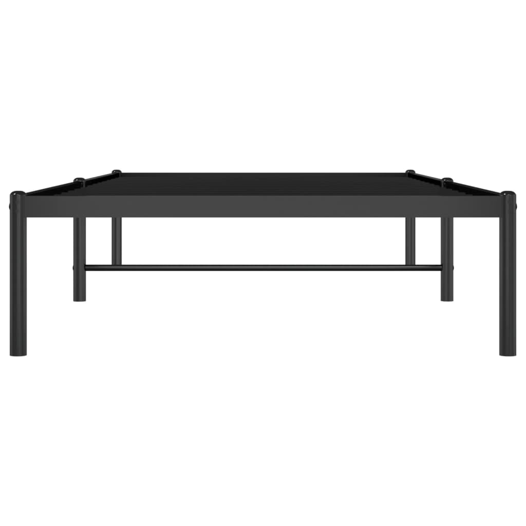 vidaXL Estructura de cama sin colchón metal negro 90x190 cm