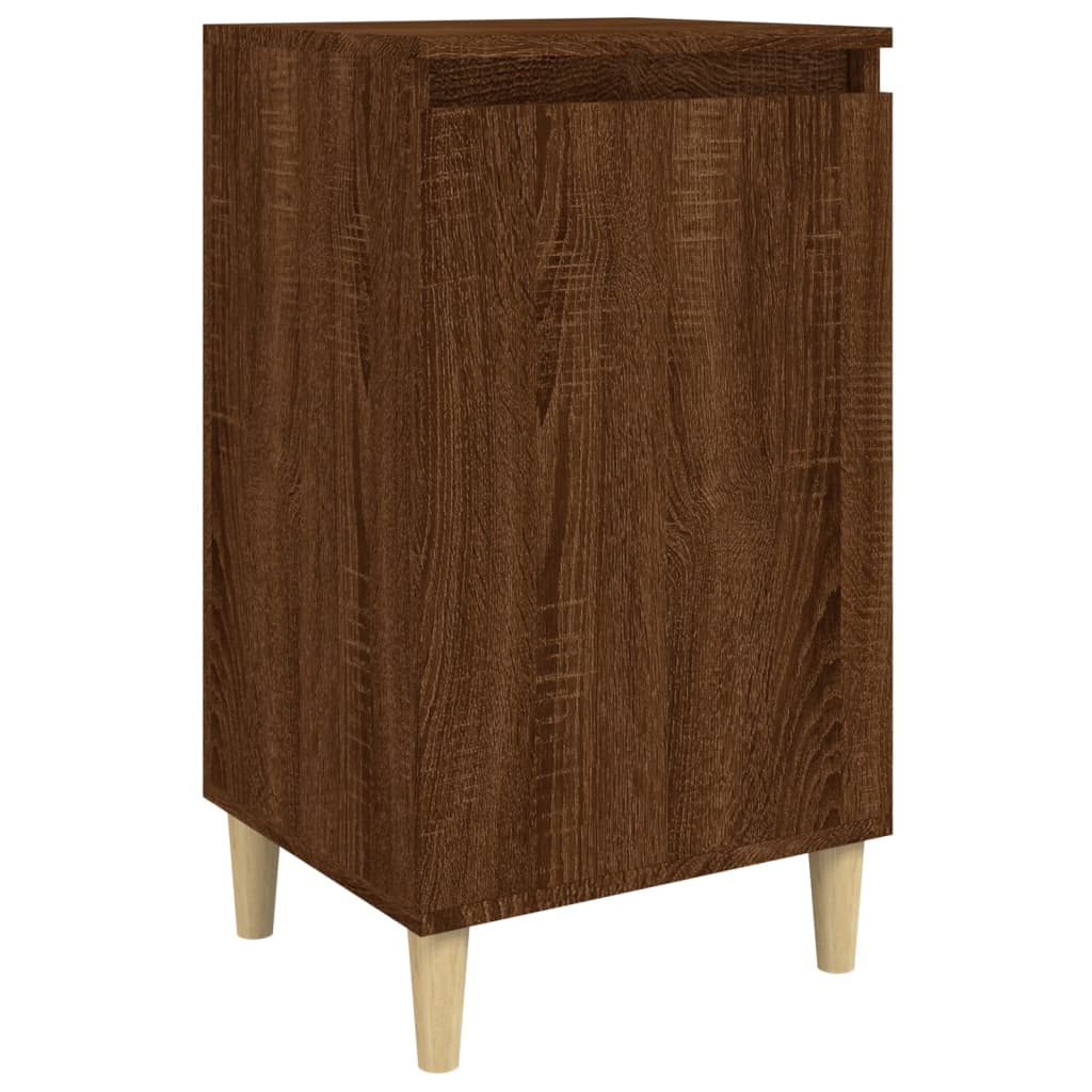 vidaXL Mesita de noche madera contrachapada roble marrón 40x35x70 cm