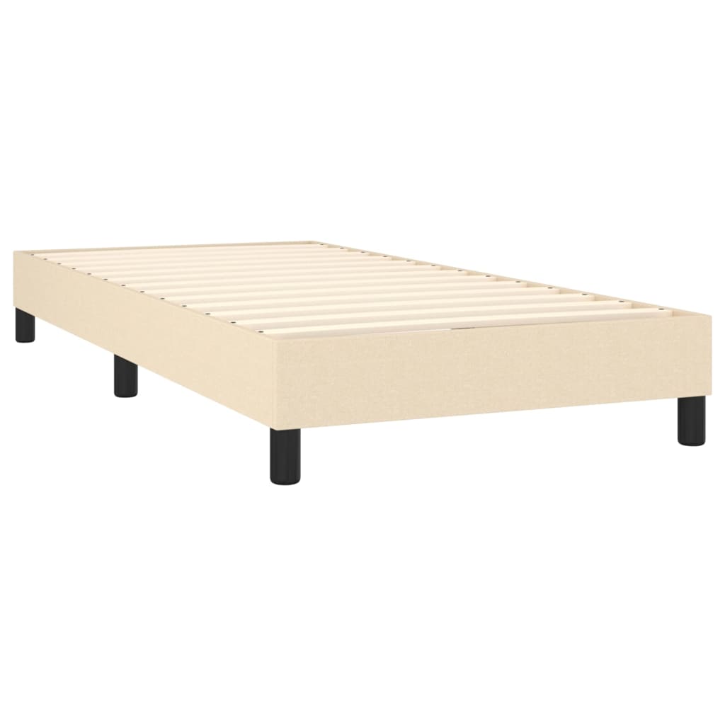 vidaXL Cama box spring con colchón tela color crema 90x190 cm