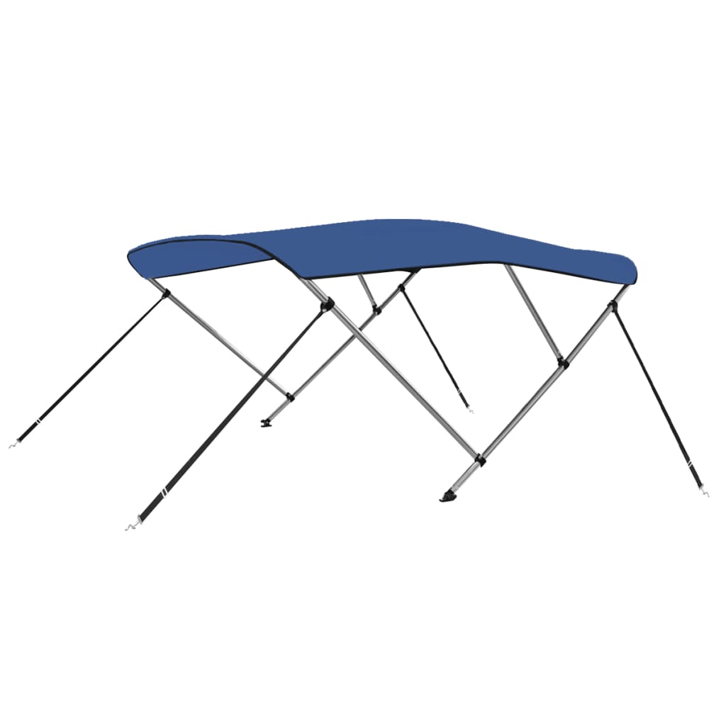 vidaXL Toldo Bimini de 3 arcos azul 183x180x137 cm