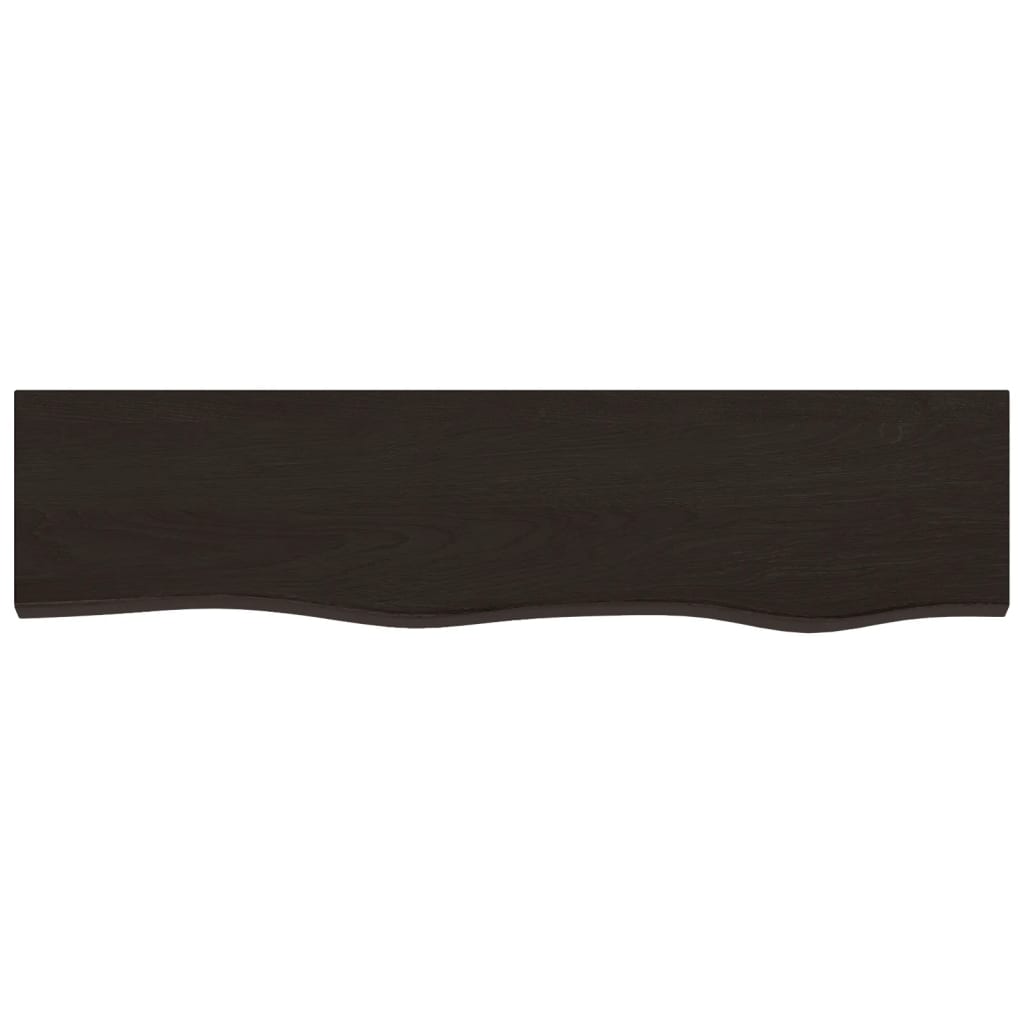 vidaXL Estante de pared madera roble tratada marrón oscuro 80x20x4 cm