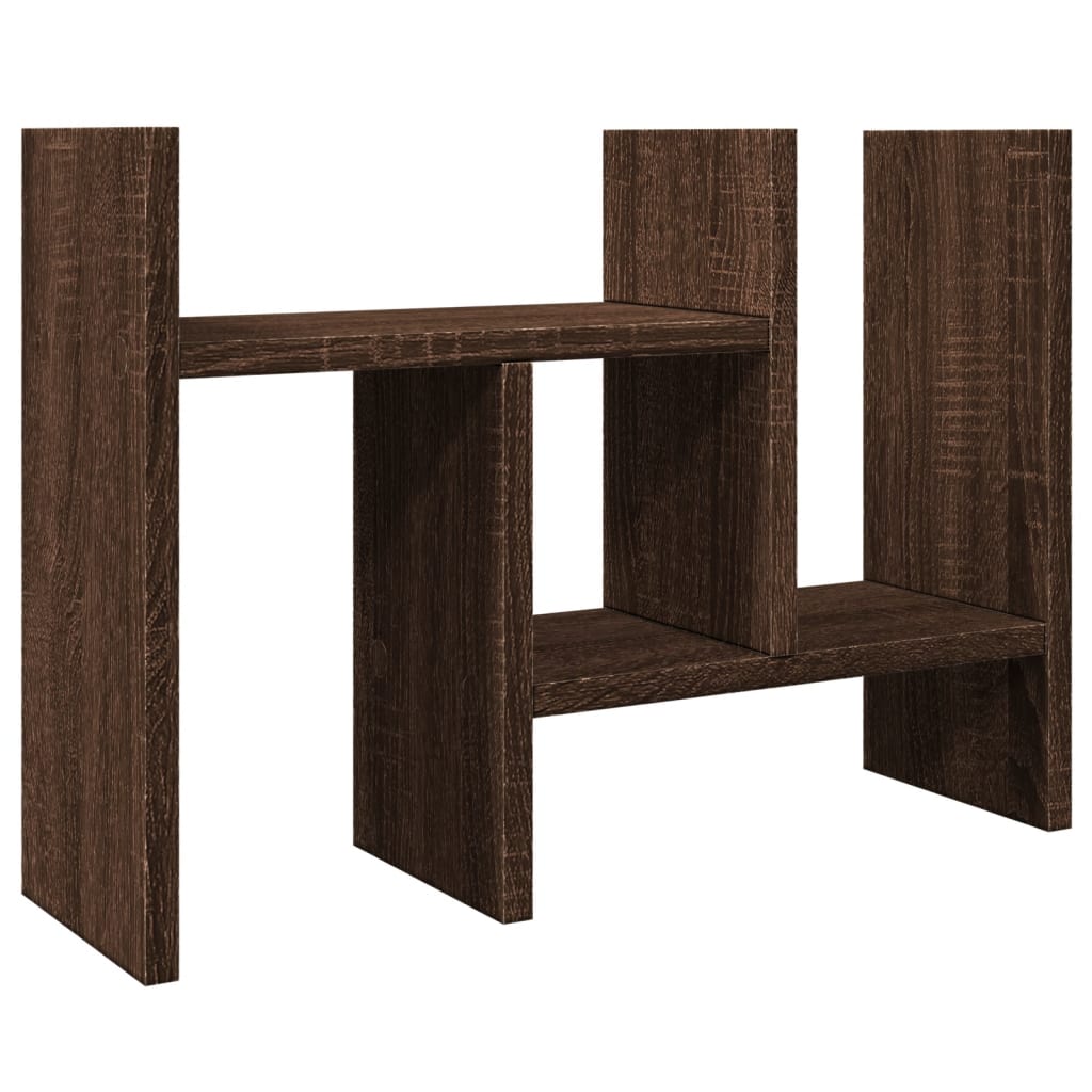 vidaXL Organizador escritorio madera marrón roble 34,5x15,5x35,5 cm