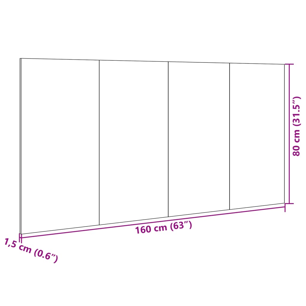 vidaXL Cabecero cama con mesitas madera ingeniería marrón roble 160 cm