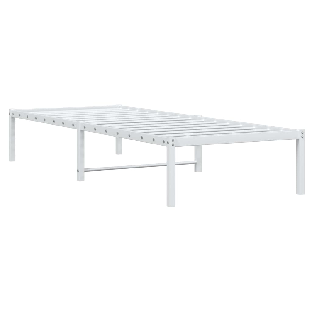 vidaXL Estructura de cama de metal blanco 80x200 cm