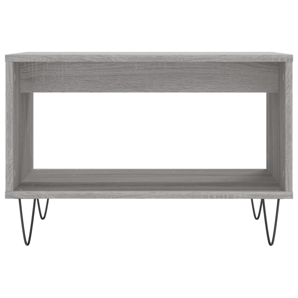 vidaXL Mesa de centro madera de ingeniería gris Sonoma 60x50x40 cm