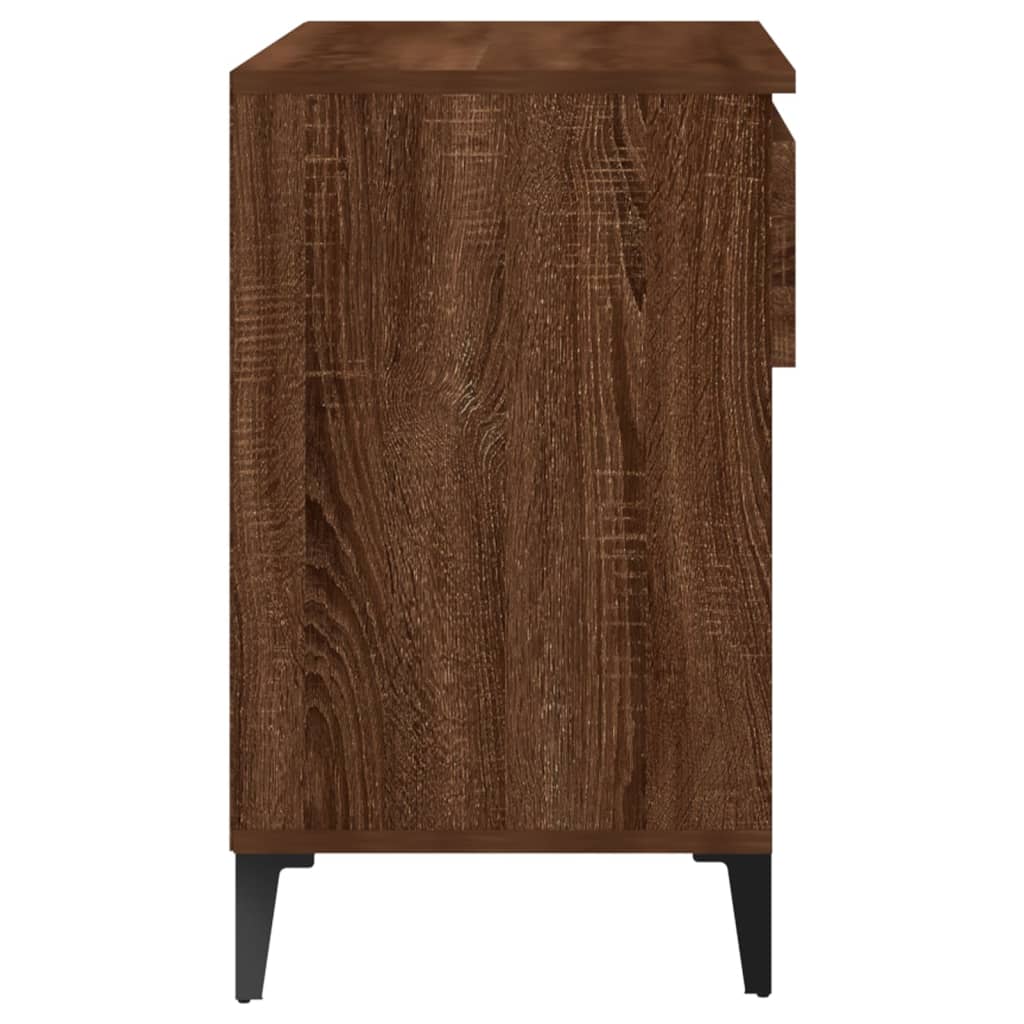 vidaXL Mueble zapatero madera contrachapada roble marrón 70x36x60 cm