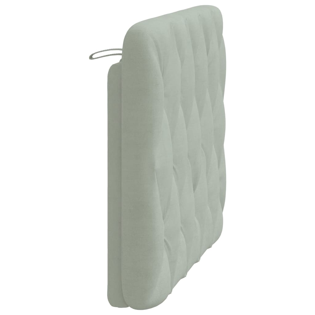 vidaXL Cabecero de cama acolchado terciopelo gris claro 100 cm