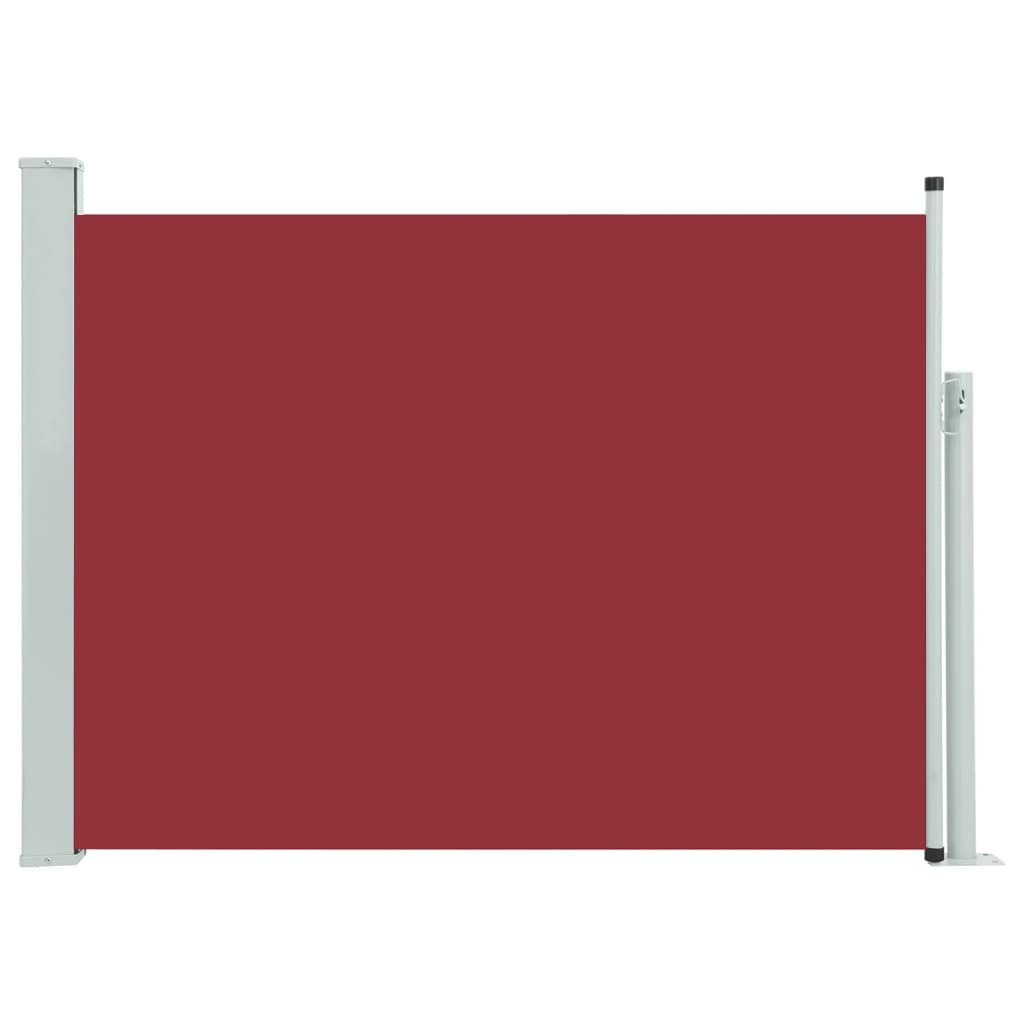 vidaXL Toldo lateral retráctil para patio rojo 117x500 cm