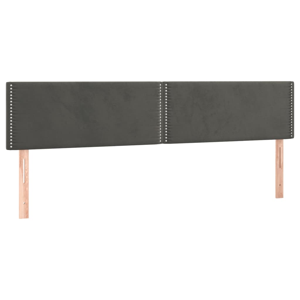 vidaXL Cama box spring con colchón terciopelo gris oscuro 180x200 cm