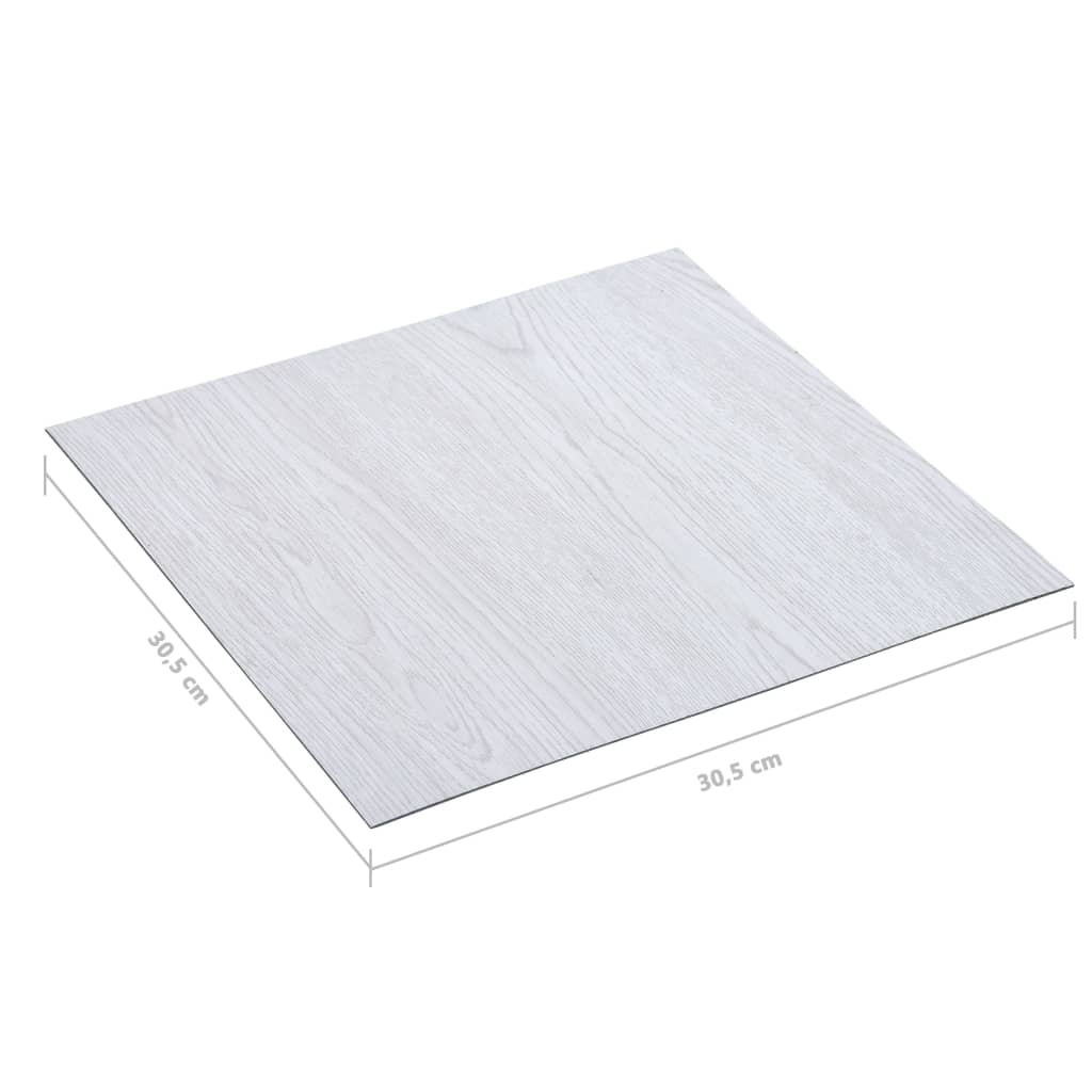 vidaXL Tarimas de suelo autoadhesivas 20 uds PVC blanco 1,86 m²