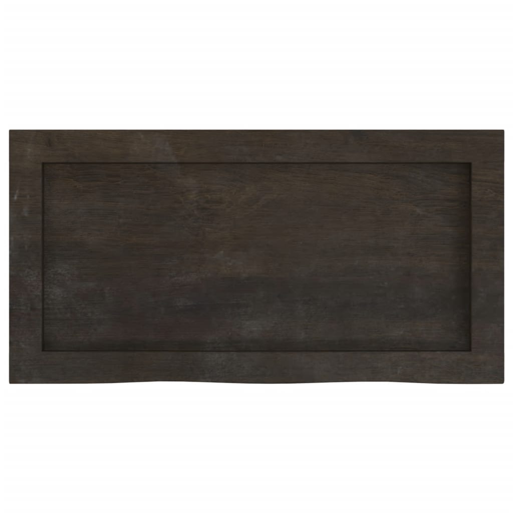 vidaXL Encimera de baño madera tratada marrón oscuro 60x30x(2-4) cm