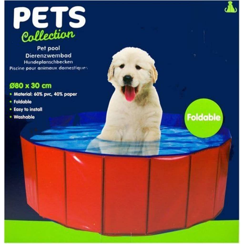 Pets Collection Piscina plegable para animales 80x30 cm